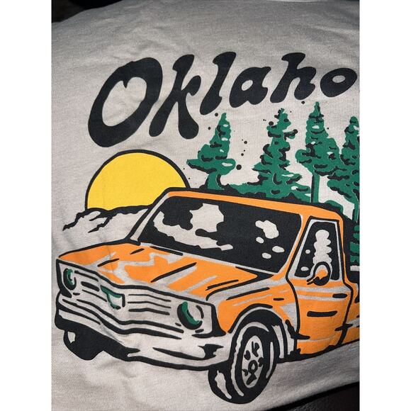 Oklahoma Shirt of the Month Orange Pick Up Green Trees Oklahoma Size XL Mens New - Picture 2 of 5
